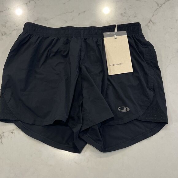 Icebreaker NEW Shorts Women XS Black Impulse Cool-Lite Running Merino Wool Nyon - Picture 1 of 11